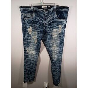 Evolution In Design Jeans Mens 50 Distressed Acid Wash Stylish Rips Streetwear